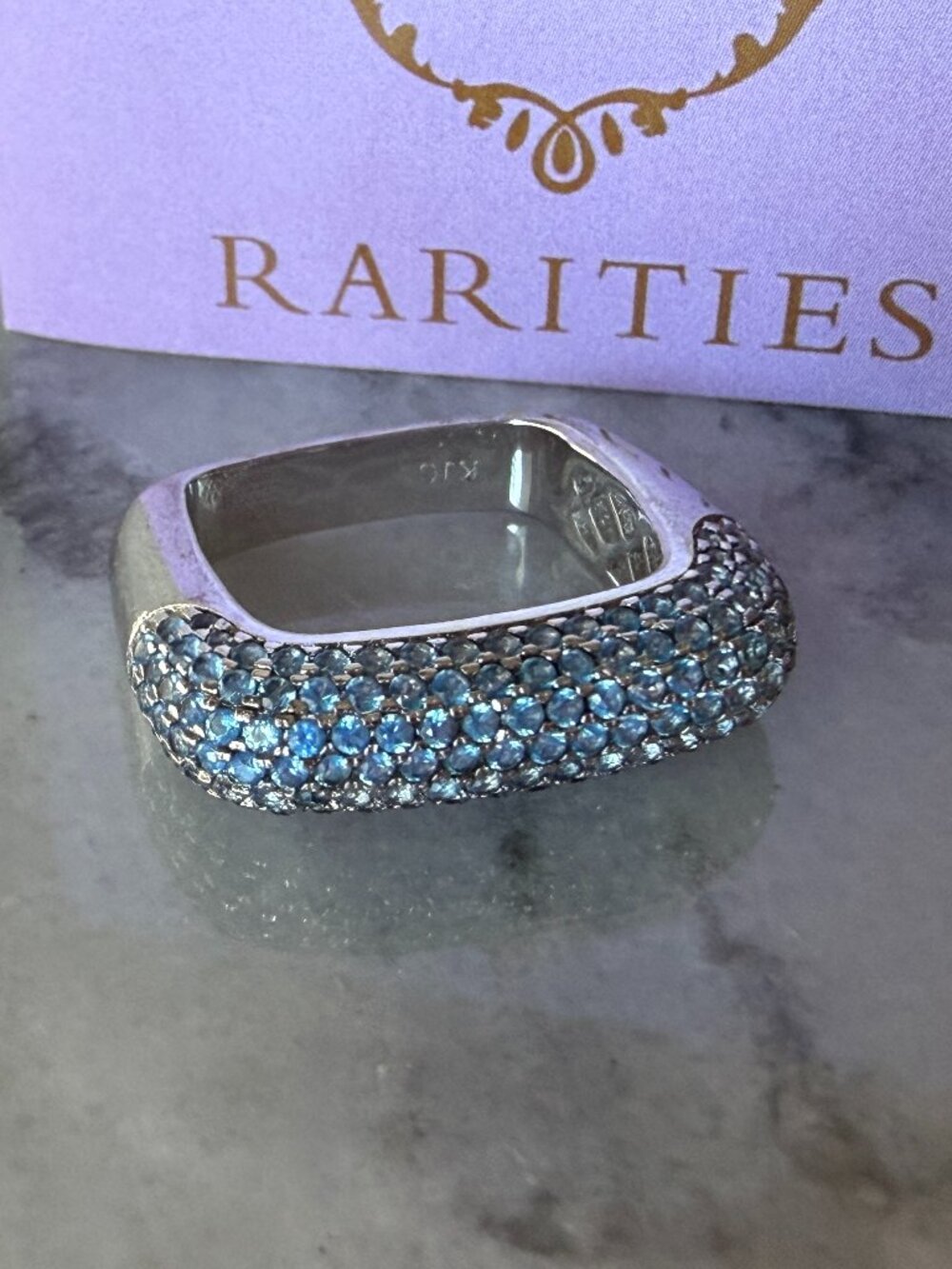 Rarities Carol Brodie 2.34ctw Blue Topaz "Times Square" Stack Band Ring
